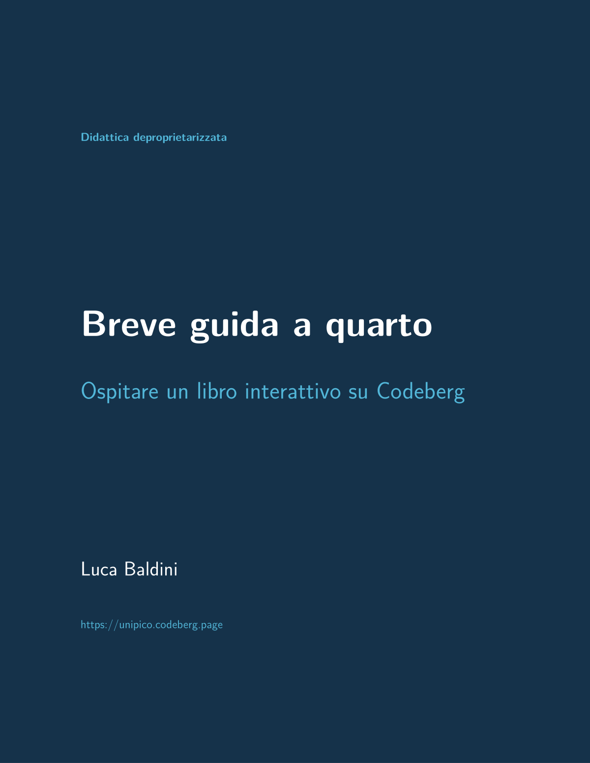 Breve guida a quarto Copertina di Breve guida a Quarto